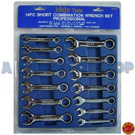 SPANNER SET STUBBY METRIC/AF 14PCE