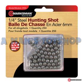 SLINGSHOT AMMO 6MM STEEL SHOT 250PCE