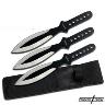 BLACK THROWING KNIVES 3 PIECE SET 228MM