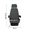 TRACTOR CAB AIR SEAT GRAY CLOTH ADJUST