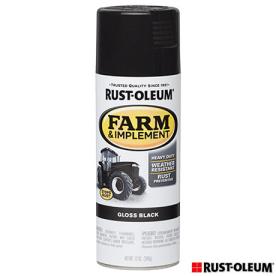 FARM IMPLEMENT SPRAY GLOSS BLACK 340G