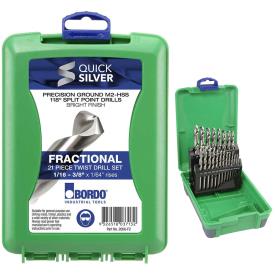 DRILL SET 21 PIECE 1/16-3/8 X 1/64