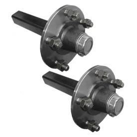 STUB AXLE & L/C 6 STUD HUB  FORD BEARING